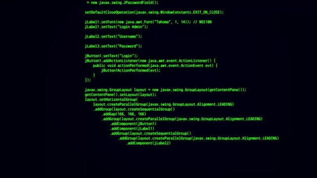 Code hacker animation, programming typing text footage is suitable for technology film backgrounds, tech wallpapers, hacking openings, and programming languages.