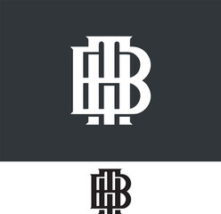 MB, BM, monogram initial Letter Logo