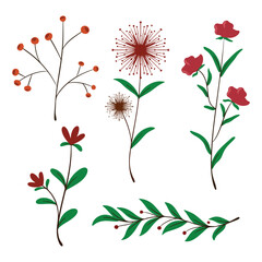 art of doodle flower vector illustration