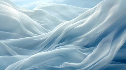 Obraz premium Abstract Light Blue Fabric Drapes.