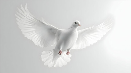 Obraz premium White Dove in Flight.