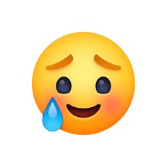 Fototapeta premium Relieved Smiling Emoji