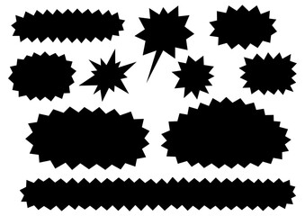 黒のギザギザのフレームセット