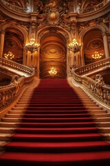 Elegant Grand Staircase in Classic Opera House Interior