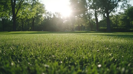 Lush Green Grass in a Vibrant Outdoor Landscape