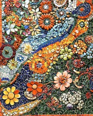 Colorful Ceramic Mosaic Tile Pattern