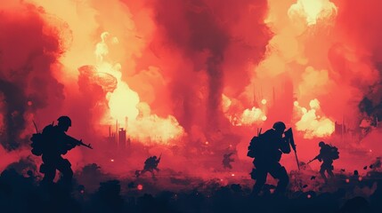 Soldiers in a War Zone