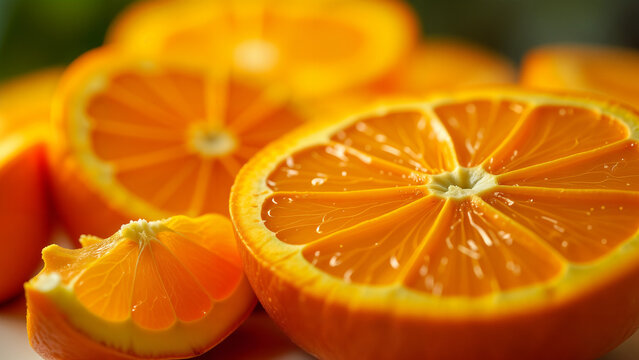 A Masterful Display of Vibrantly Cut Citrus Fruits, Showcasing Freshness and the Beauty of Culinary Creativity