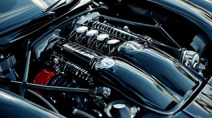 Fototapeta premium High-performance sports car engine.