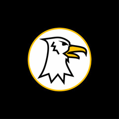 Hawk head logo design vector isolated