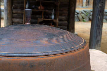Fototapeta premium old traditional Korean cauldron