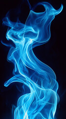 Fototapeta premium Bright blue fire effect