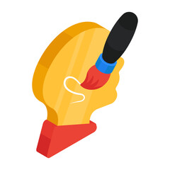 Modern design icon of artist 

