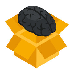 Modern design icon of think outside the box 

