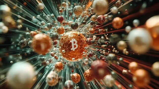 A dynamic display of currency icons bursting upward, representing rapid investment gains at a fintech conference