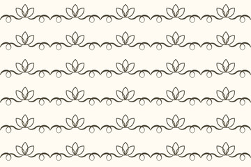Vintage lotus flower seamless pattern can used textile wallpaper fabric print. Floral ornament with elegant baroque flowers. Vector illustration. 