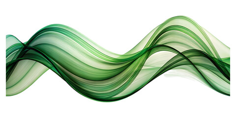 abstract green wave curve lines designs on white background