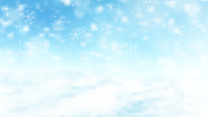 Winter snow flakes with snow mountains in transparent background. Winter Landscape background vector, snow background

