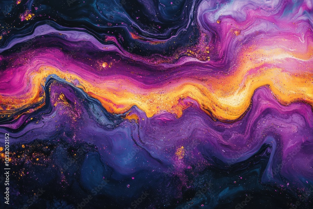 Poster Background with mesmerizing mixing of bright colors creating an abstract image