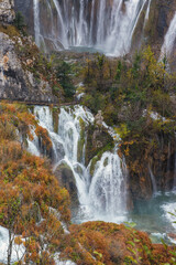 Plitvice Lakes National Park in Croatia. Waterfalls and lakes