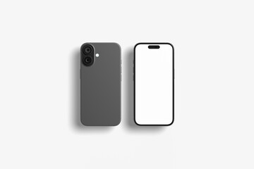 Realistic smartphone mockup. Mobile phone with isolated on white background. 