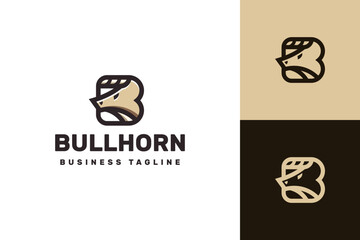 bull b letter logo vector
