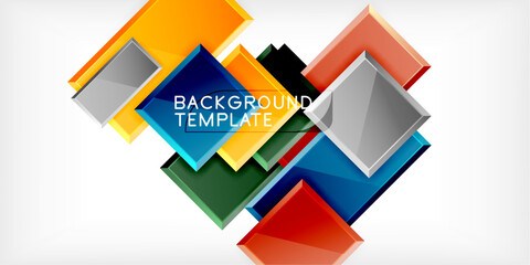Square shape color abstract geometry. Vector Illustration For Wallpaper, Banner, Background, Card, Book Illustration, landing page