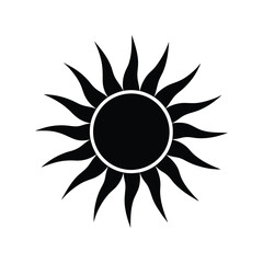 Silhouette of a sun vector icon