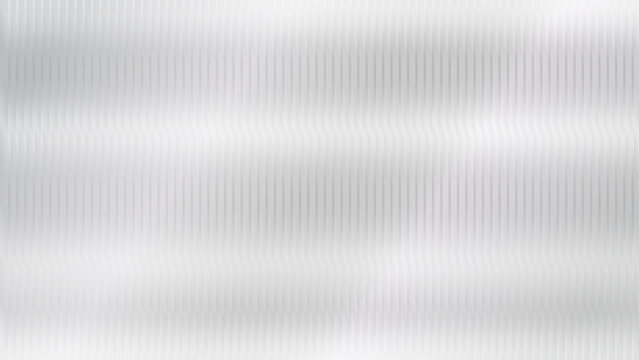 Soft grey frosted acrylic reeded wavy surface. White ribbed glass texture background.Fluted door window close-up. The glassy background design creates a delicate, airy feel—a vector illustration.