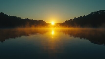 Obraz premium sunrise over the lake