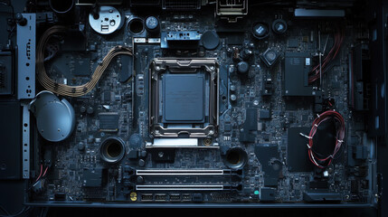 Close-Up of a Computer Circuit Board