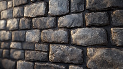 Obraz premium The seamless and spliceable stone brick wall features a natural and textured design, exuding rural charm and enhancing aesthetics with its earthy tones and rough surface.