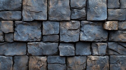 The seamless and spliceable stone brick wall features a natural and textured design, exuding rural charm and enhancing aesthetics with its earthy tones and rough surface.