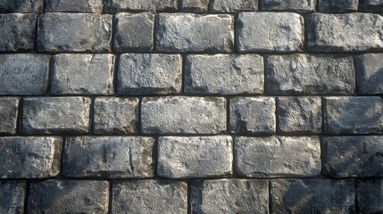 Obraz premium The seamless and spliceable stone brick wall features a natural and textured design, exuding rural charm and enhancing aesthetics with its earthy tones and rough surface.