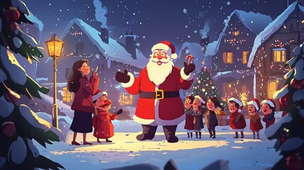 Design a Christmas Cartoon emphasizing Planning, Approach, and Method, showcasing a well-organized and strategic holiday celebration.
