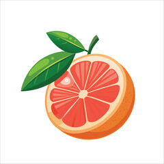 grapefruit with leaf