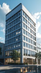 Naklejka premium Office building exterior. This is AI generated, property release is not required.