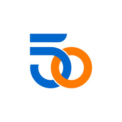 50 year anniversary logo vector eps