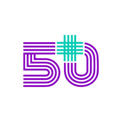 50 year anniversary logo vector eps