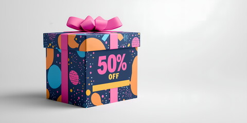 A minimalist product box with a label, set against a clean white background, design layout, shopping and sales