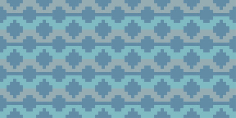 Cool toned geometric pixel pattern
