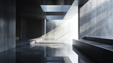 Fototapeta premium Minimalist Concrete Interior