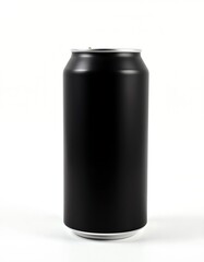 Black drink cans mockup on white background