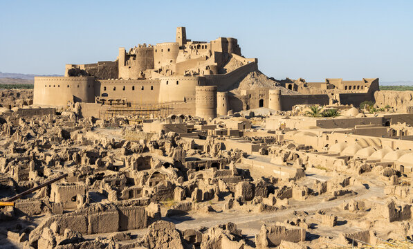 Bam Iran September 21 2024: Bam Citadel, located in the city of Bam in Kerman Province, Iran, is the largest adobe building in the world and a UNESCO World Heritage Site