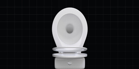 Top view of toilet bowl in the bathroom