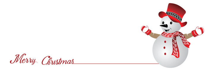 christmas snowman illustration vector