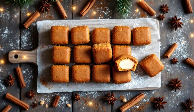 Swiss Biberli Pastries with Almond Marzipan Filling (Swiss Cuisine)
