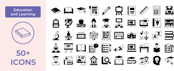 Education and Learning Icon Representing Knowledge, Growth, and Academic Pursuits, Perfect for Highlighting Schools, Online Classes, and Lifelong Learning with an Engaging and Informative Design.