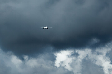 airplane in the clouds