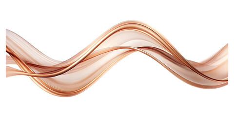 abstract rose gold wave curve lines designs on white background